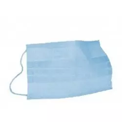 Máscara cirúrgica azul de 3 camadas com elastico 50 unidades
