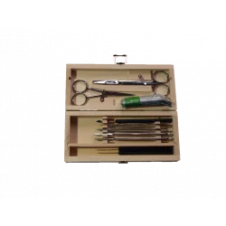 Dissecting set 10-parts wooden cabinet