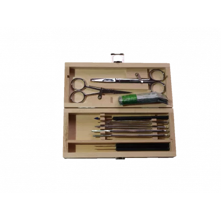 Dissecting set 10-parts wooden cabinet