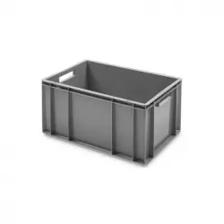 Crate with smooth walls and base 600x400x320 Grey colour