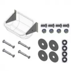 Plastic partition mounting bracket kit for deep sow feeder ACO Funki
