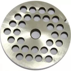 Grille pour hachoir N° 32 Plaque en acier inoxydable - Diamètre des trous: 10 mm