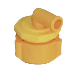Válvula de plástico amarilla higiénica y fácil limpieza