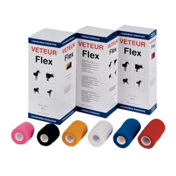 VETEUR Flex flexible adhesive bandage red 4.5 m 10 units