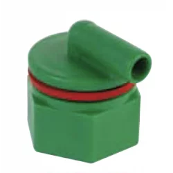 Válvula de plástico verde para balde para vitelos