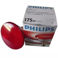 Lampada Philips a infrarossi PAR bianca-rossa 175 watt 12 pz