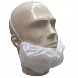 White polypropylene beard cover (100 u)