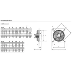 Ventiladores helicoidais de parede Sodeca HEP com hélice de plástico reforçado