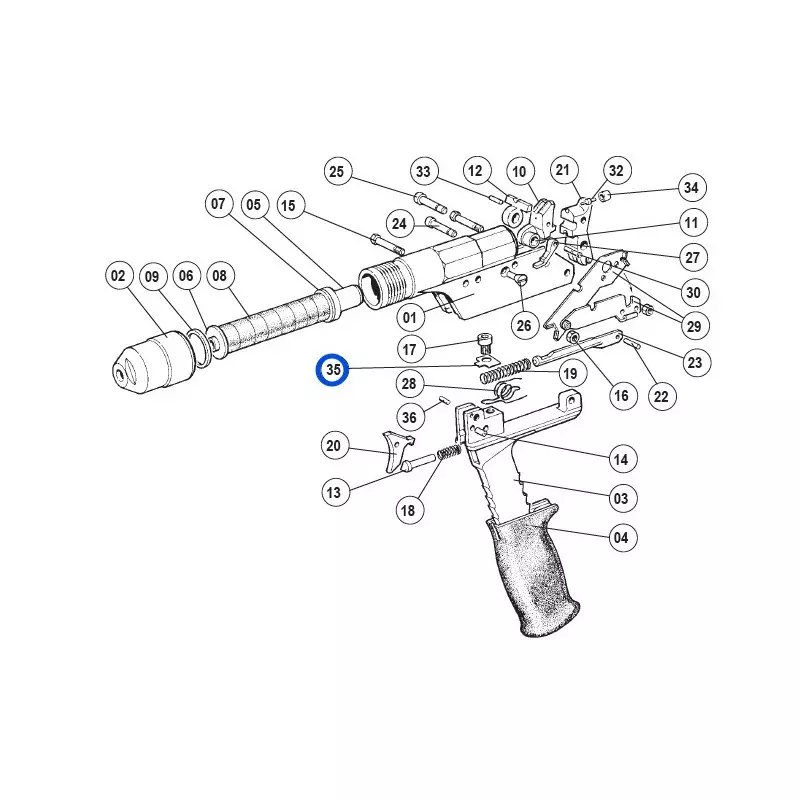Pieza recambio nº35 para aturdidor Cash Special