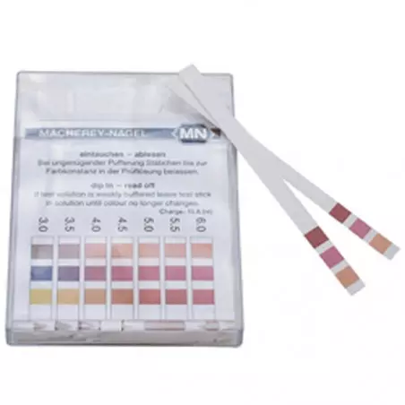 pH: Banda indicadora de pH (0-6)